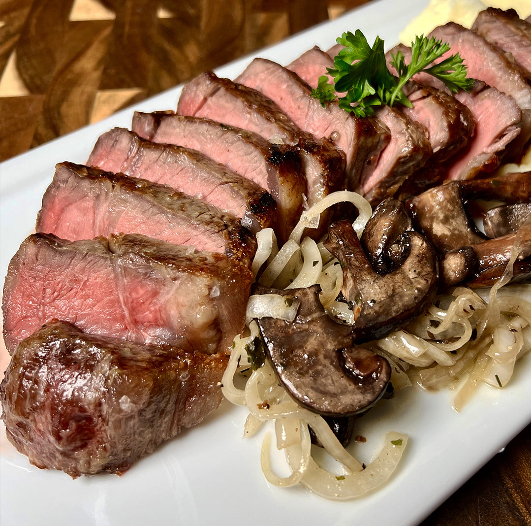 NY Strip with Mushroom & Onion Butter