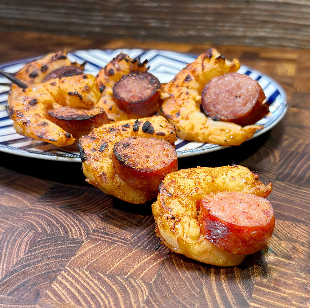 Shrimp & Sausage Skewers