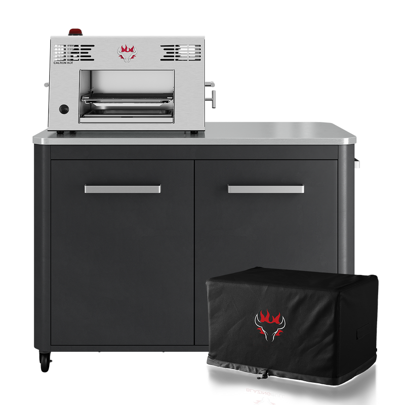 Schwank Grill + Modern Grill Table (Large) + Cover