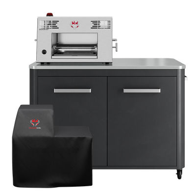 Schwank Grill + Modern Grill Table (Large) + Cover