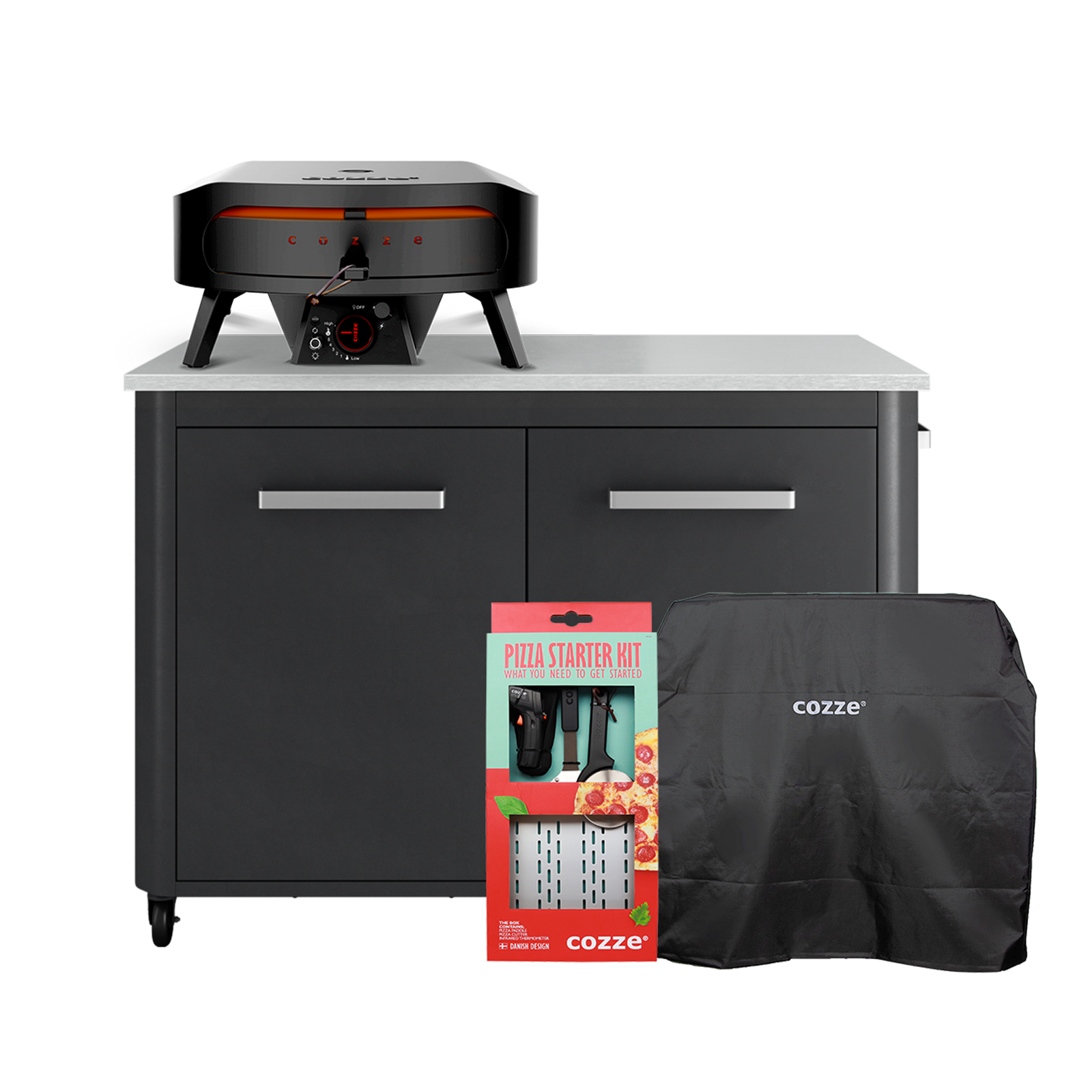 Rotating Pizza Oven  + Large Table + Cover + Starter Kit