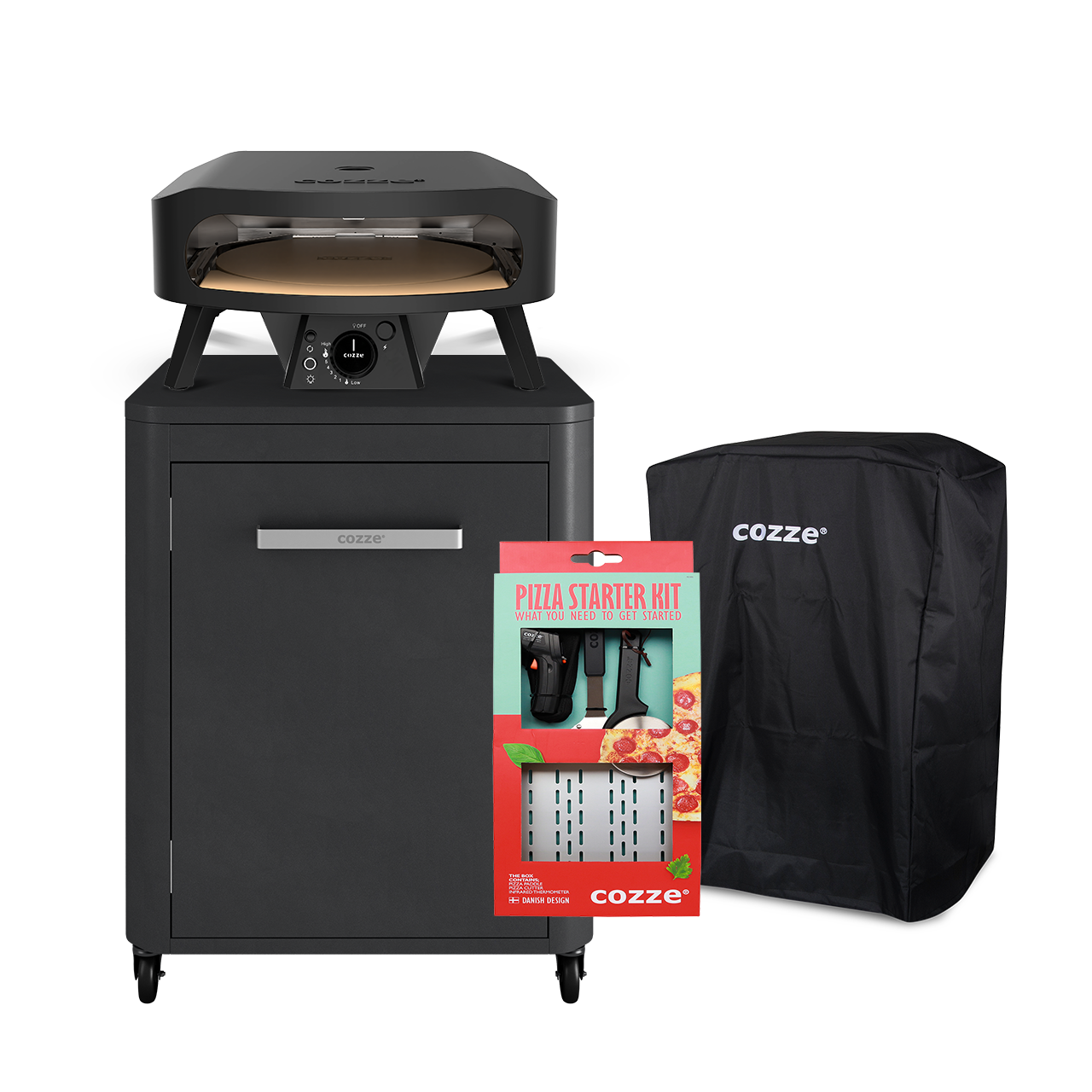 13" Rotating Pizza Oven + Table + Cover + Starter Kit