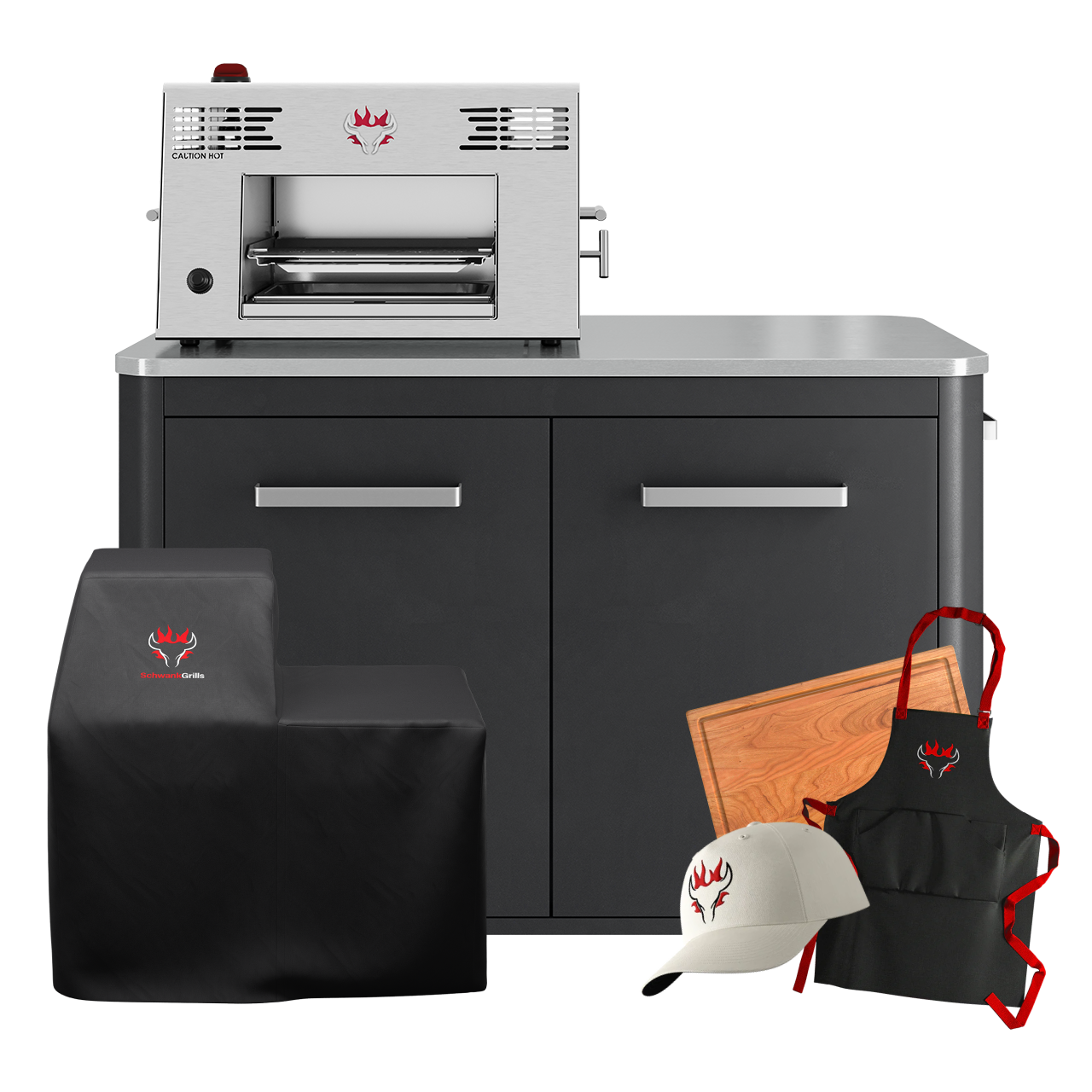 Schwank Grill + Large Modern Grill Table (Christmas Bundle)