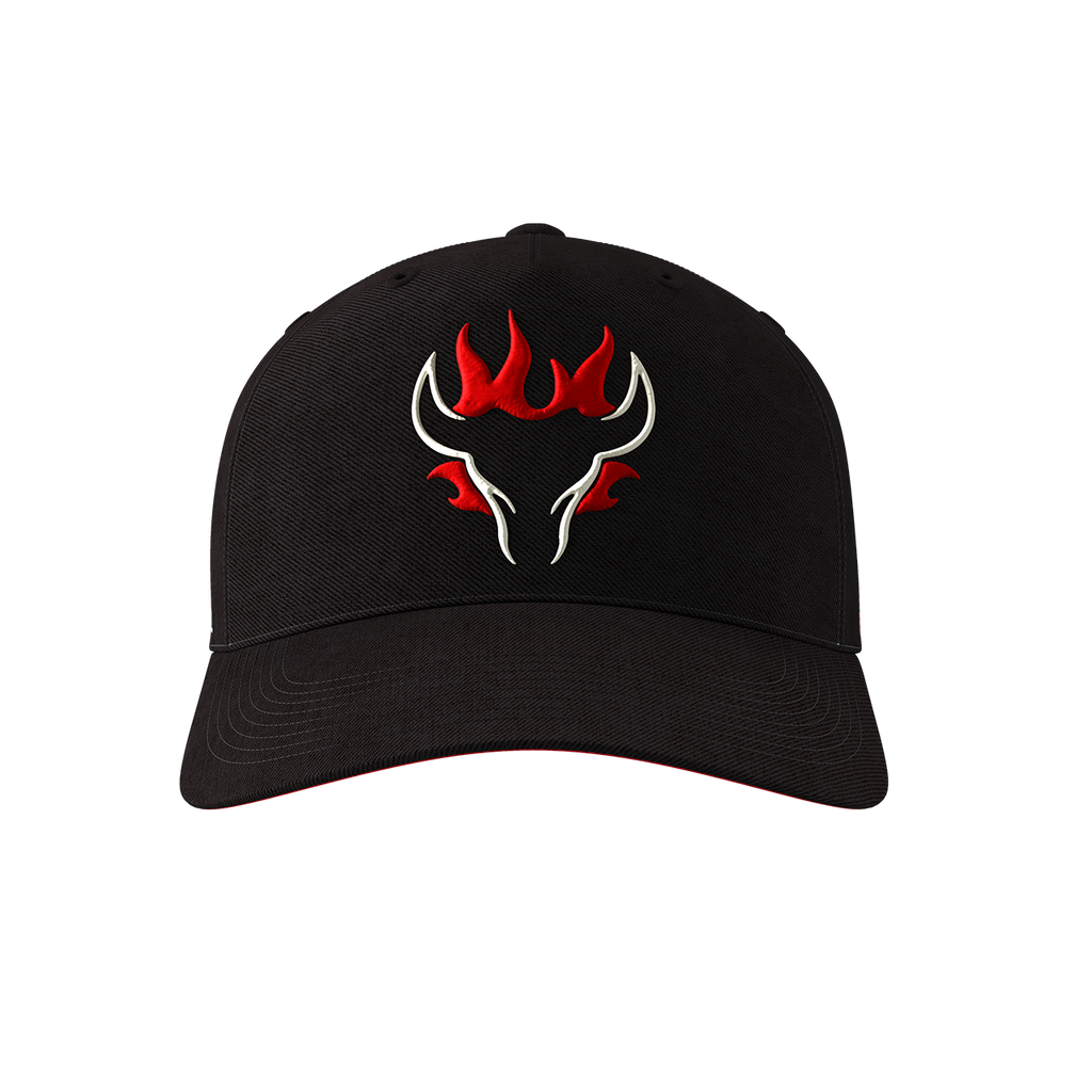 Blazing Bull Cap - Black - Front View