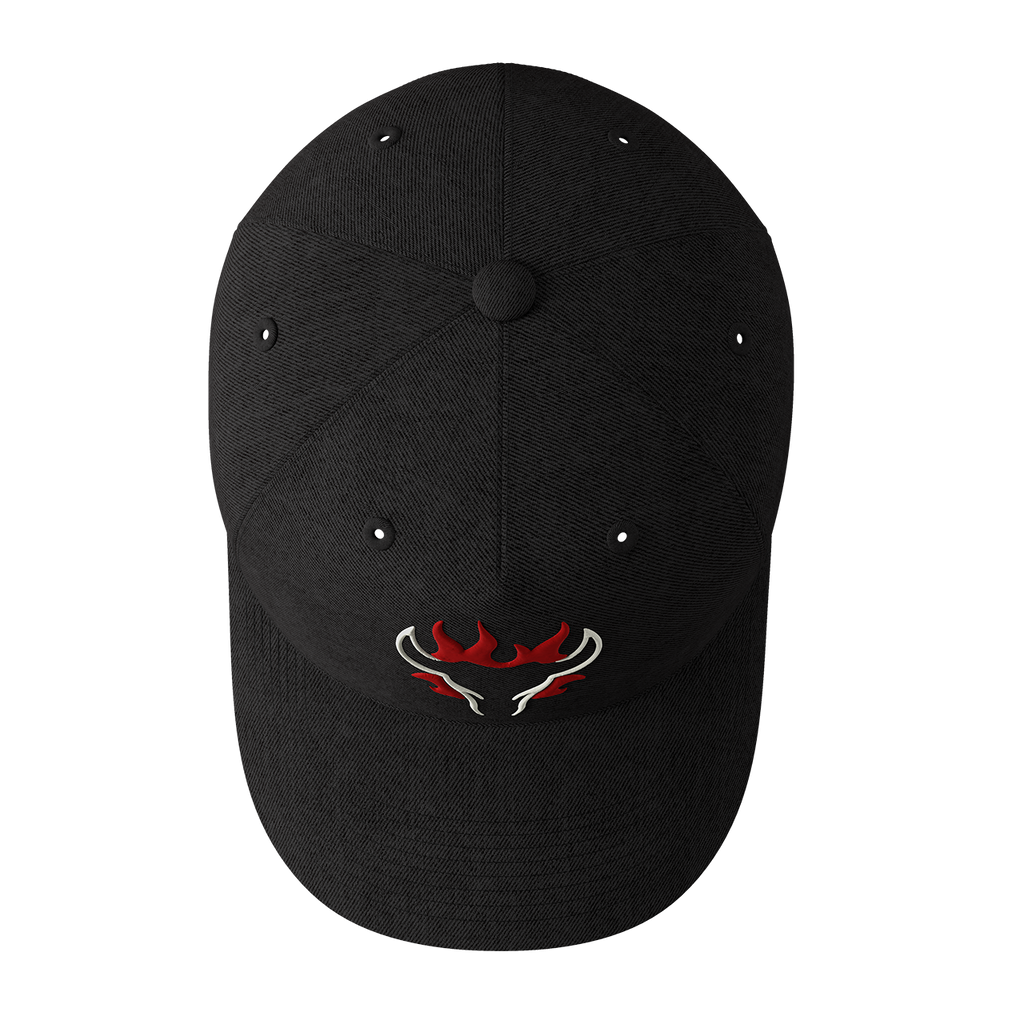 Blazing Bull Cap - Black - Top View
