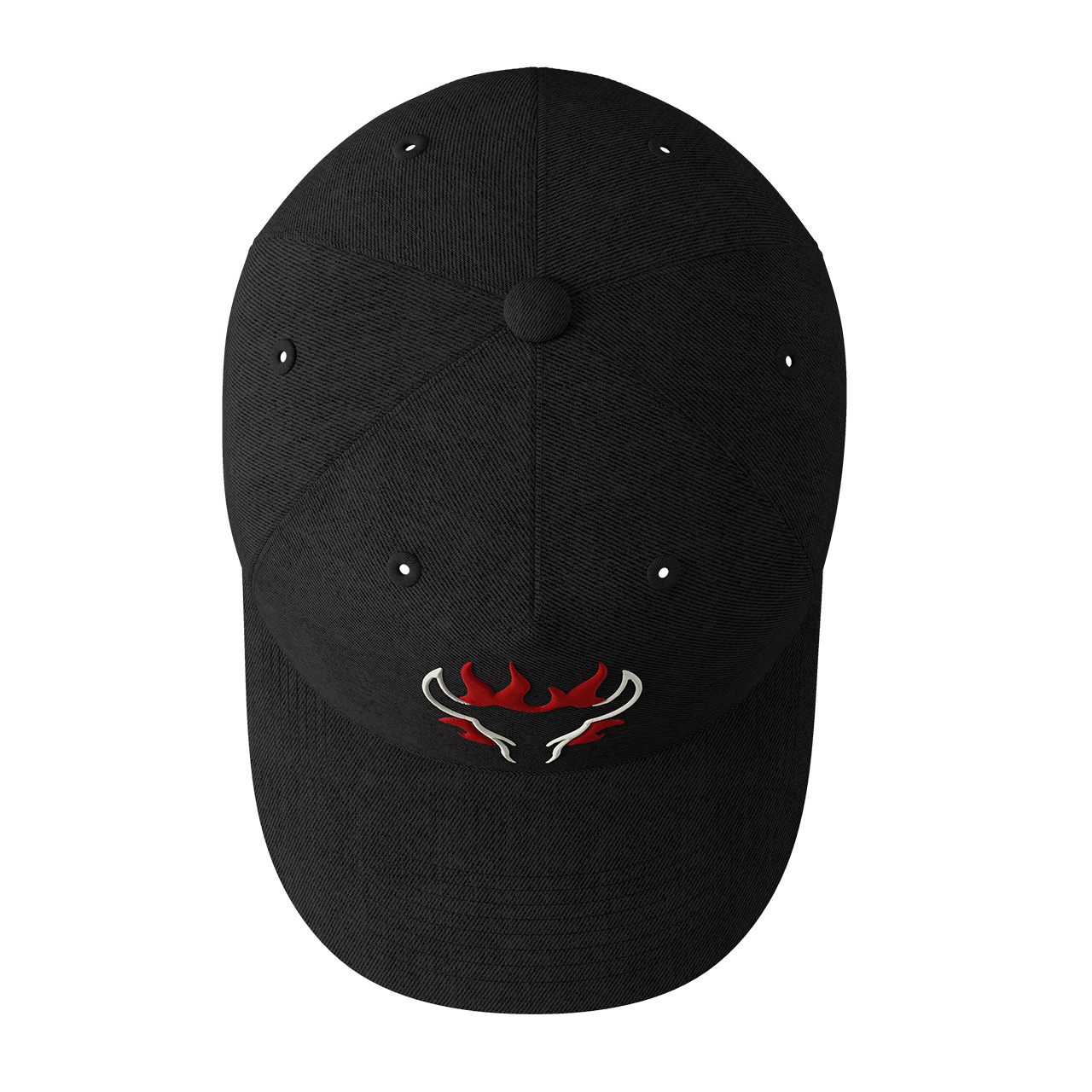 Blazing Bull Cap - Black - Top View