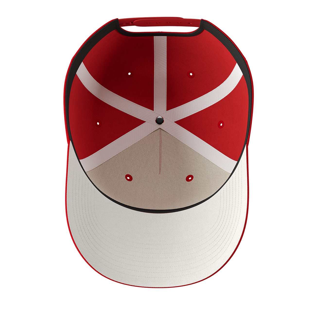 Blazing Bull Cap - Red - Bottom View