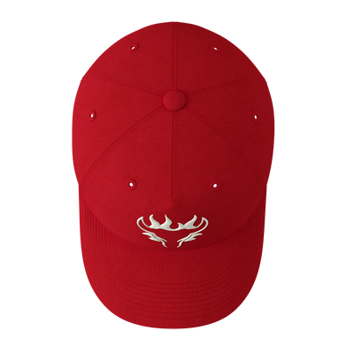 Blazing Bull Cap - Red - Top View