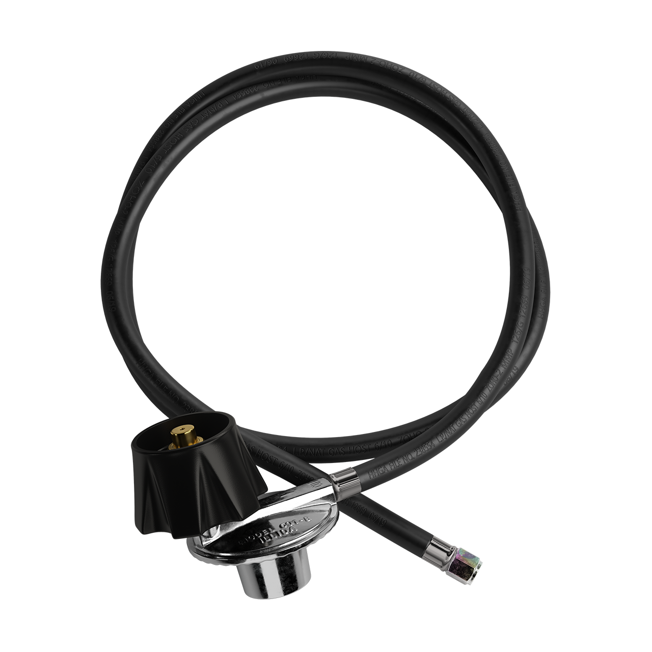 Blazing Bull Regulator & Gas Hose - Top View